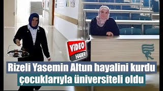 Rizeli Yasemin Altun Hayalini Kurdu 41 Yaşında Çocuklarıyla Üniversiteli Oldu