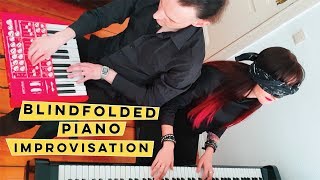 Gubanova&amp;Strauss - Blindfolded  improvising piano (experiment)