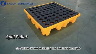 4 Drum Poly Spill Containment Pallet