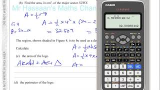 EDEXCEL IAL P1 new Sample Assesment Paper 2018 Q10 Radian Measure