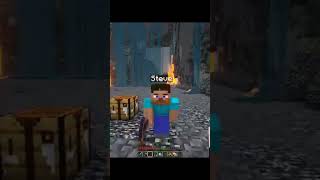 Notch 🔥got scared when he saw Steve😈, but he was💀 Herobrine.#minecraft #viral #herobrine