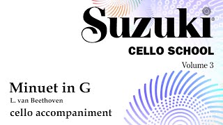 Minuet in G - Suzuki Book 3 Cello Ensemble Accompaniment