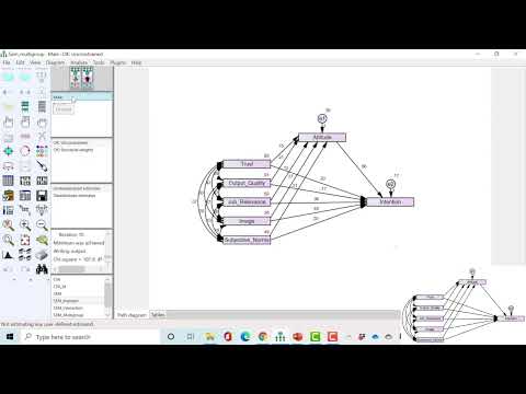 AMOS-SEM-Structural Equation Modeling Part 7: Moderation Using a Categorical Var.-Multi Gr. Analysis