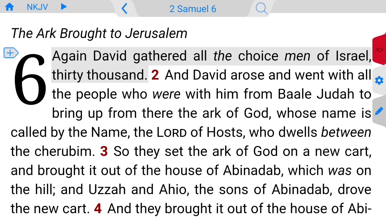 2 Samuel 6 Bible NKJV Translation With Audio YouTube 2 samuel 6 bible nkjv translation with audio youtube