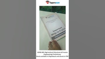 Asrb ars (agricultural structure & process engineering) preliminary test series  #asrb #ars #exams