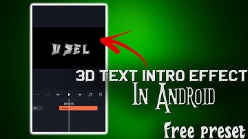 3d text intro - pubg montage || in Android || free preset