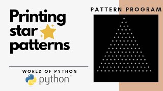 Python pattern programs | printing stars '*' in different shape | world of Python #shorts