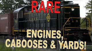 RARE ENGINES, CABOOSES and RAILROAD YARDS!  over 100 YEARS OLD!