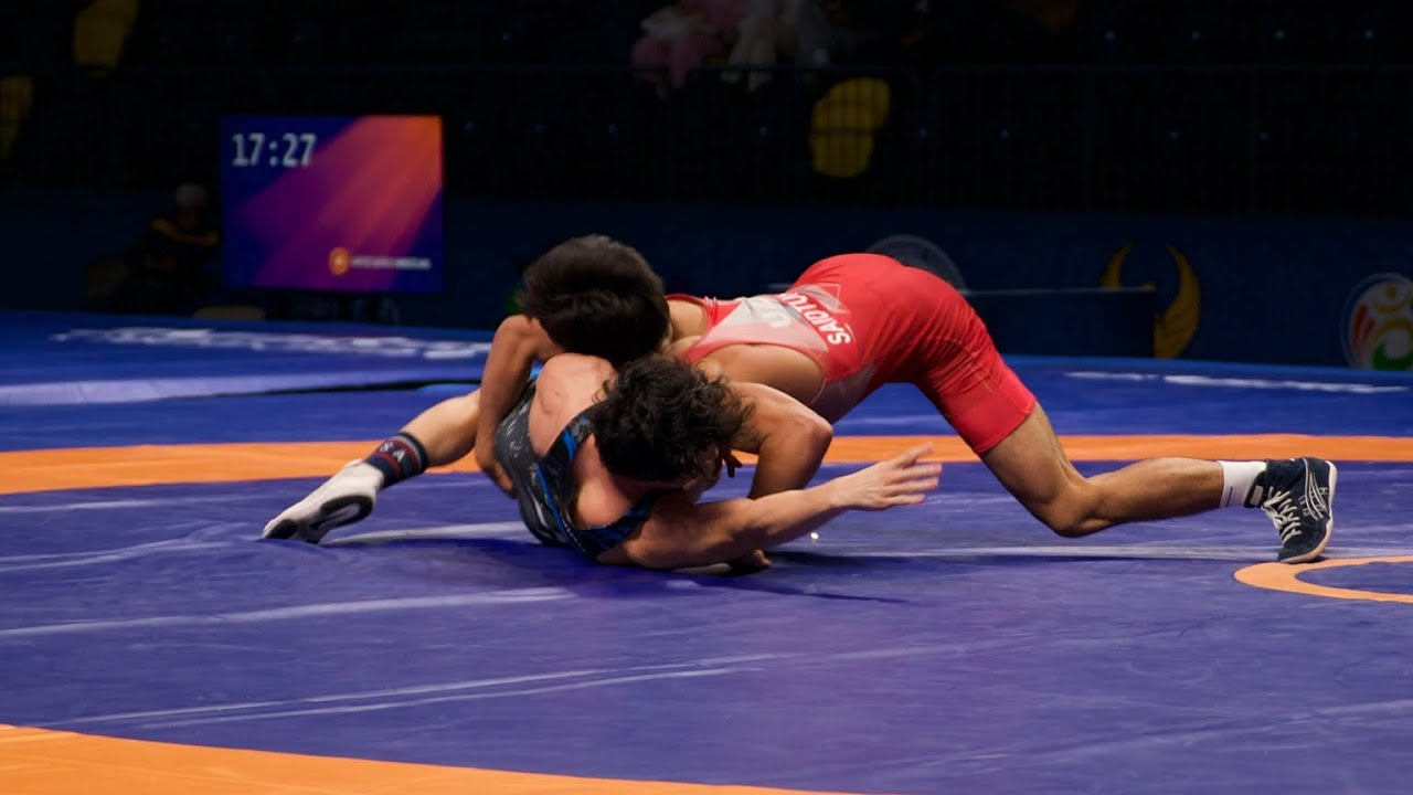 Чемпионат Узбекистана среди взрослых 1/8 финала, вольная борьба, 57кг A.Saidturayev  – A.Kuziyev