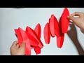 Beautiful red colour flower design 😍 #diy #viralvideo #video #craft