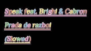 Speak feat. Brighi & Cabron - Pradă de război (Slowed)