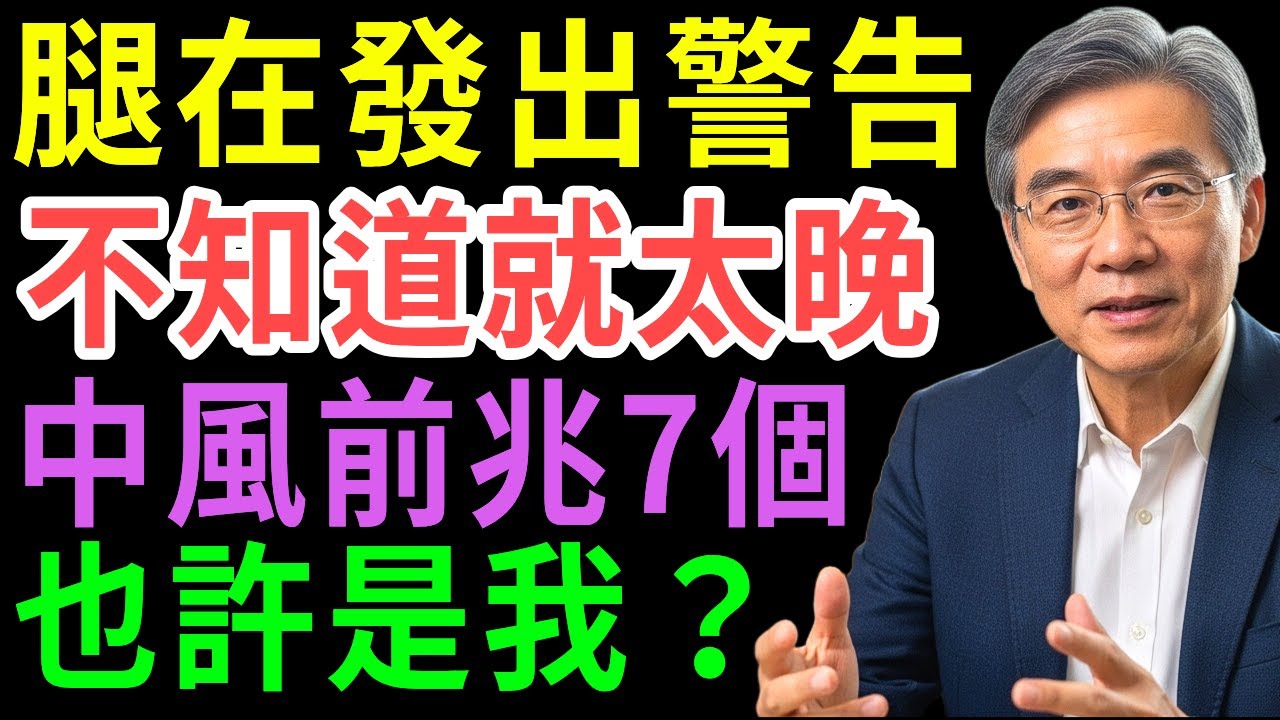 千萬別忽視！腿麻竟是腦中風的恐怖前兆，錯過就太晚了