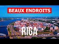 Voyage à Riga, Lettonie | Loisirs, tourisme, types, lieux, vues | Drone 4k vidéo | Riga que visiter