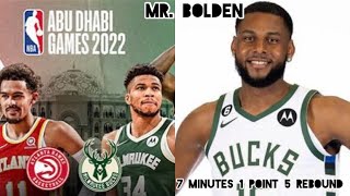 Marques Bolden First Bucks Apperience Nba Abu Dhabi Games 7 Minutes 1 Poin 5 Rebound Vs Hawks
