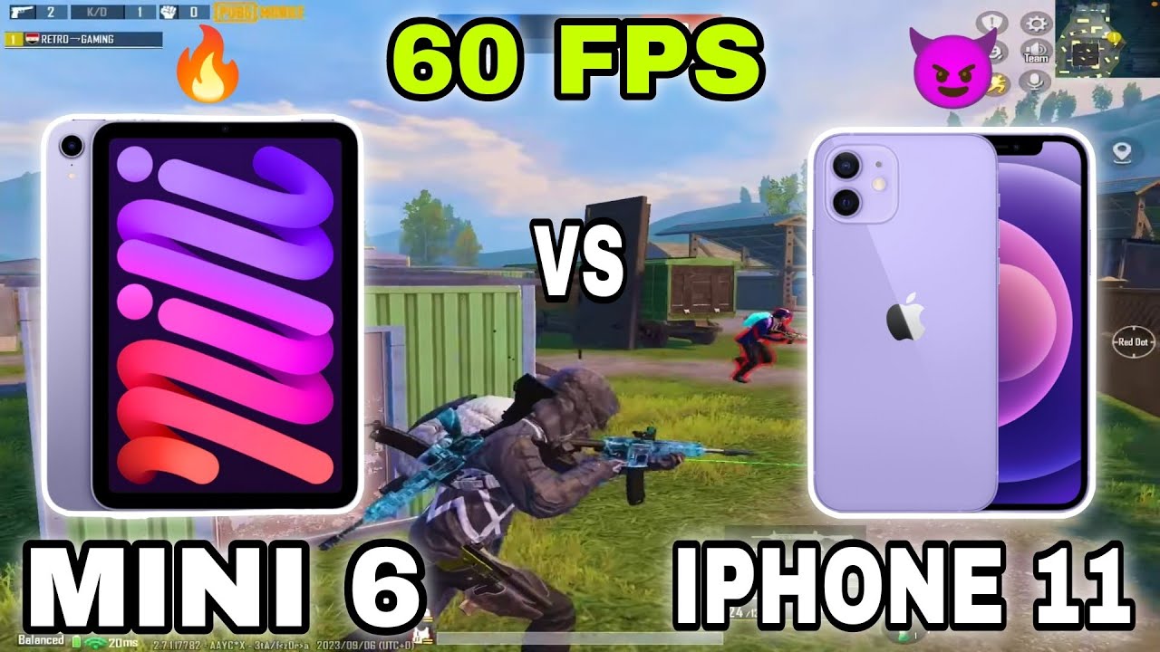 IPad Mini 6 vs iPhone 11 PUBG TDM COMPARISON PUBG MOBILE IPAD VIEW ADVANTAGE RECOIL HIP FIRE