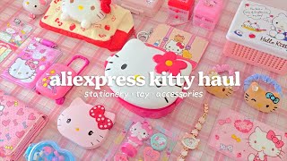 aliexpress kitty haul and unboxing  cute and aesthetic items  stationery, accessories