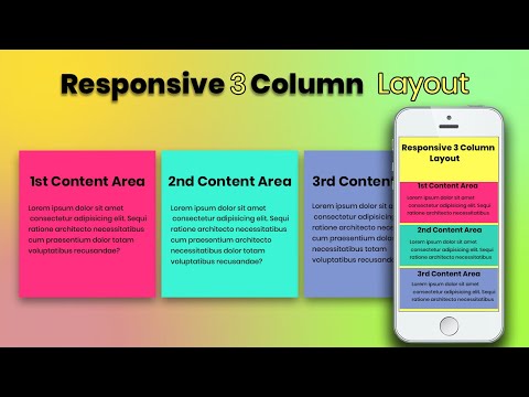 Responsive 3 Column Layout with CSS | CSS Responsive Layout