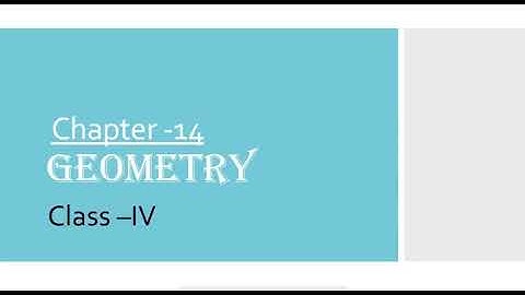 Class -IV Maths  Ch-14 geometry  Video - 4
