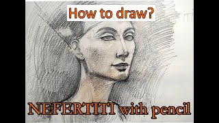 #arthistory #drawing #nefertiti Draw with me. Nefertiti portrait with pencil.