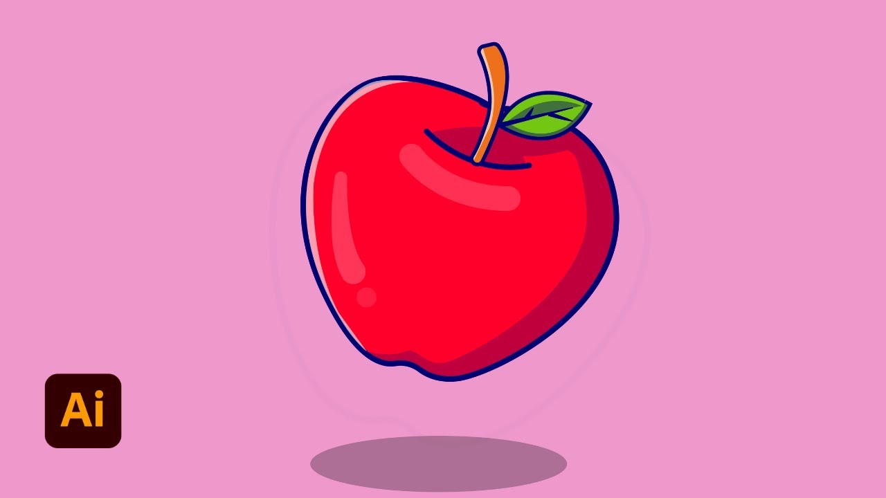 How to Create an Apple Vector In Illustrator - YouTube