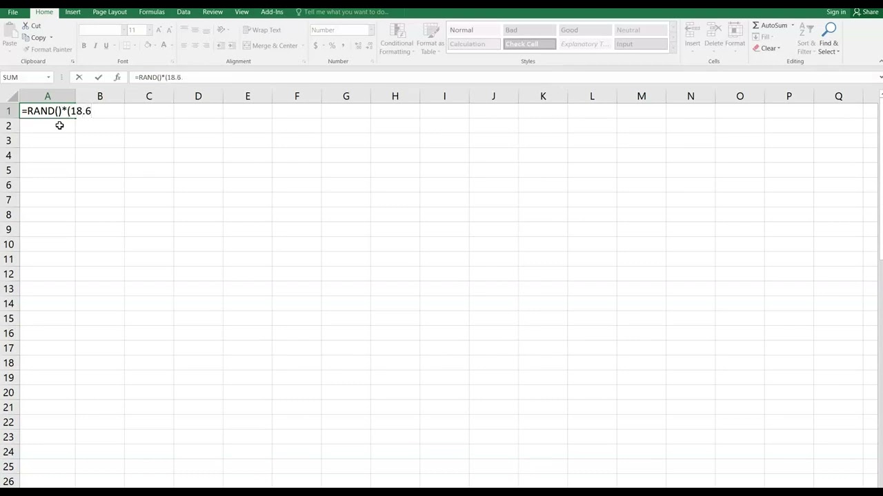 Microsoft Excel Tutorial - How to Use the Random Number Generator RAND and RANDBETWEEN in Excel