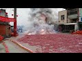 Burning 1000000 firecrackers at a time  chinas festival 