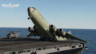 IMPOSSIBLE TAKEOFF! C-17 Launches from an Aircraft Carrier in the Middle of the Ocean