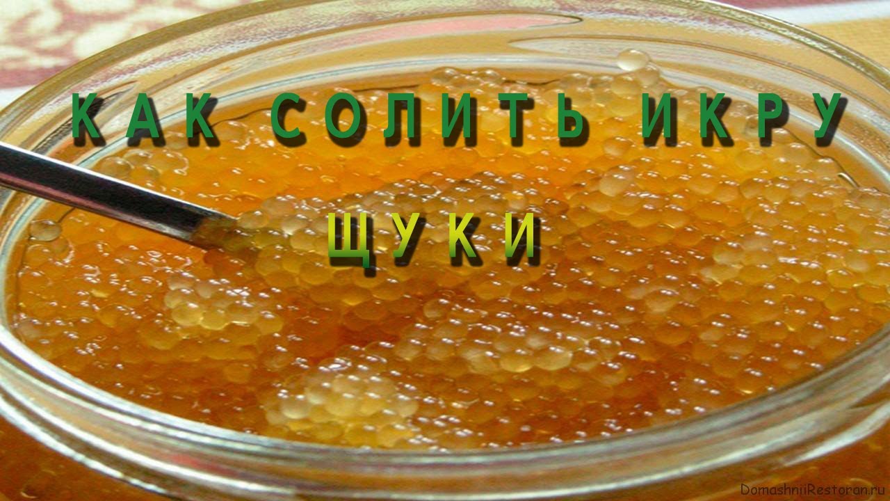 Засолка икры щуки в домашних