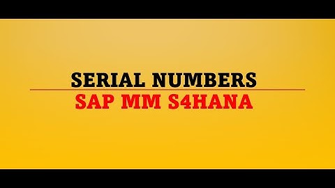 Serial number in sap mm | serialization sap mm | serial no profile sap mm | serial no sap mm | IQ03