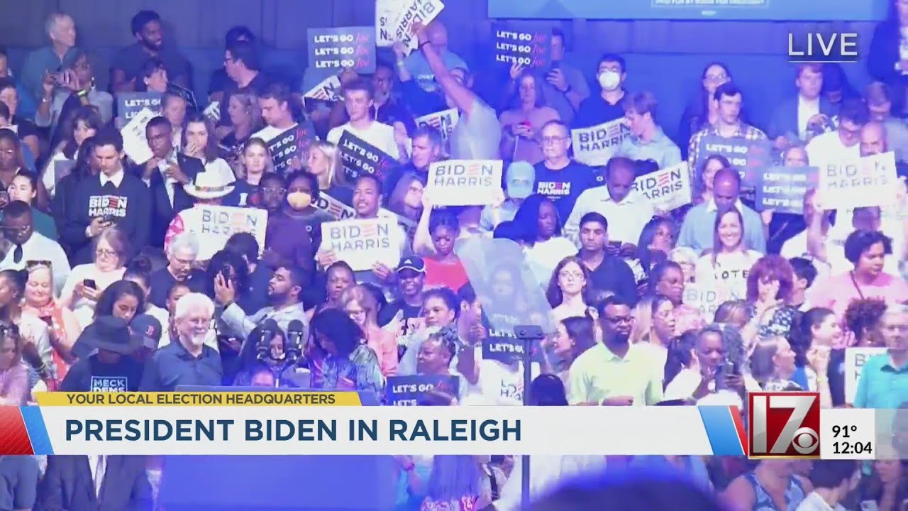 A look inside the Biden campaign rally in Raleigh - YouTube