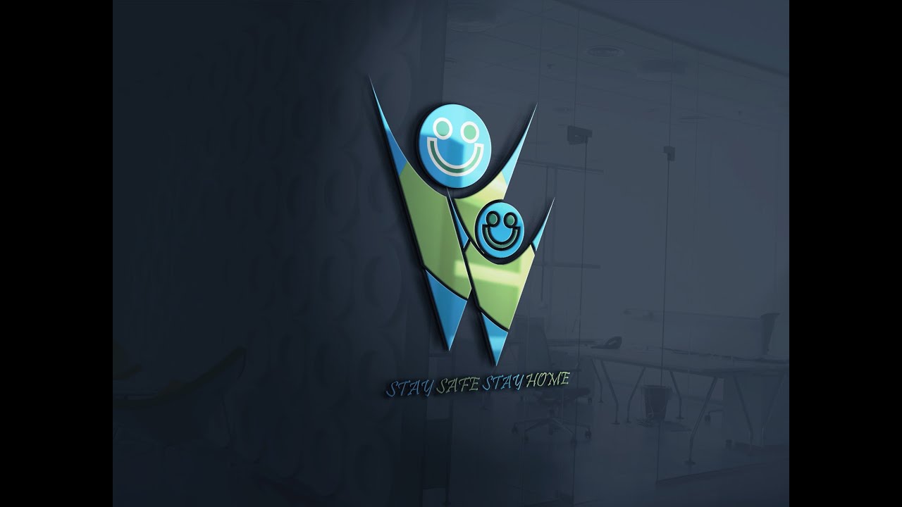 Professional Stay Safe Stay Home Logo Design Illustrator| Mockups With Adobe Photoshop
