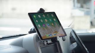 iPad・タブレット車載ホルダー(iPhone・スマートフォン・iPad・タブレット対応・ダッシュボード・吸盤取り付け）