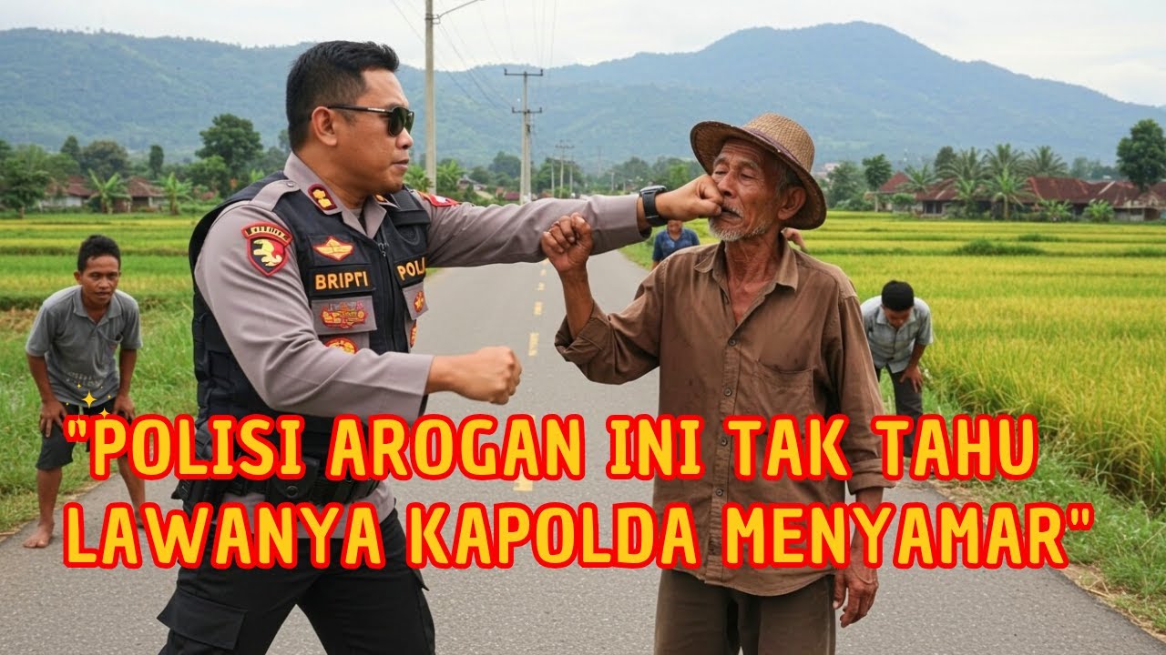 [VIRAL] Polisi Arogan Pukul Petani di Depan Umum Tak Tahu Jika Anaknya Kapolda yang Sedang Menyamar!