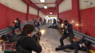 GTA 5 - Mercenary Hideout Massacre   Ten Star Escape