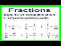 Maths 6ème - Fractions égalité et simplification Exercice 5