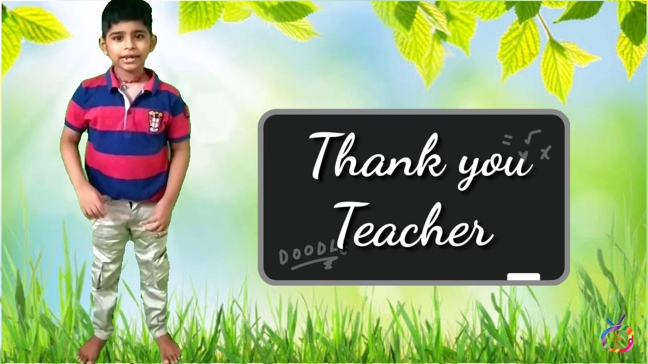 Thank you Teacher song || Teacher's day action song for kids with ...