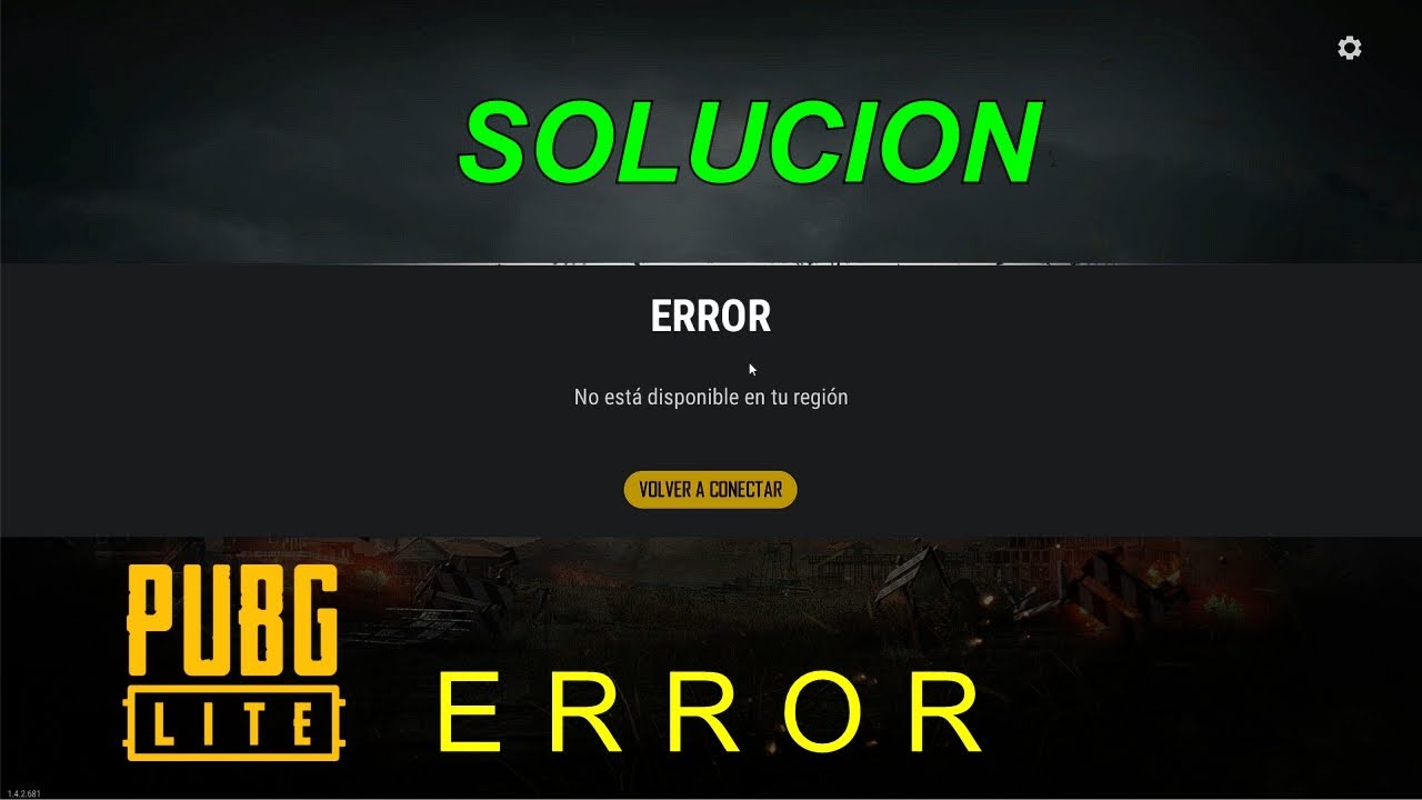 Error No Disponible En Tu Region Pubg Lite Como Solucionar Error Youtube