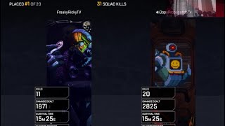 31 Kill Duo Game! I dropped 20 Kills AGAIN with Pathfinder! Apex Console BEAST!