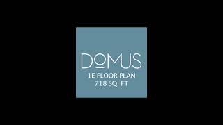 1E Floor Plan - One Bedroom At DoMUS Apartments