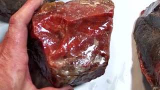 Sawing CHALCEDONY stone from Kazakhstan