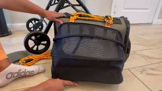 PAWZIDEA Double Pet Stroller with 2 Detachable Carriers – 3-in-1 Portable Dog Stroller &amp; Car Seat