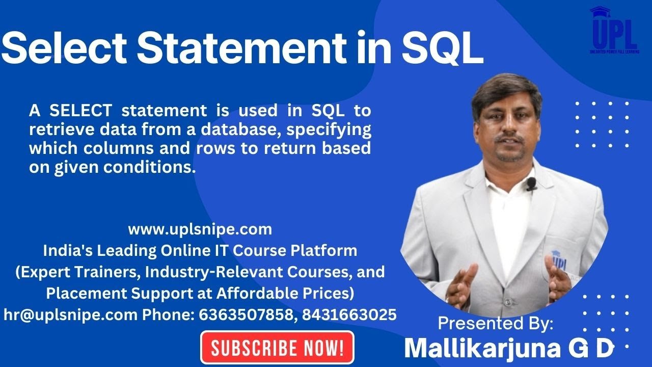 Video 7 Select Statement - YouTube