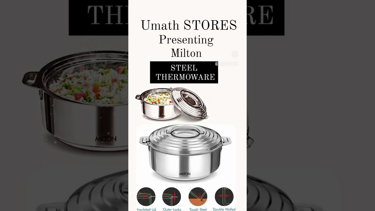 MILTON STEEL THERMOWARE available at UMATH STORE'S 