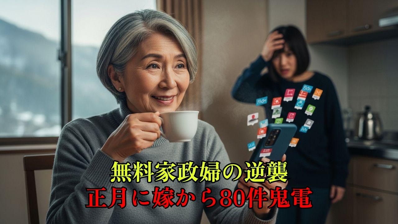 「正月20人来るから料理して」私を無料家政婦扱いした嫁に旅行を宣告→当日80件の鬼電が