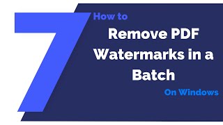 how to remove pdf watermarks in a batch on windows | pdfelement 7