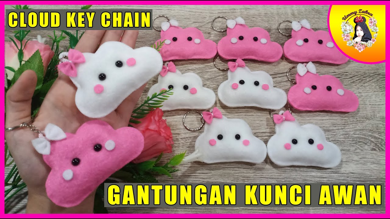 CARA MEMBUAT GANTUNGAN KUNCI DARI KAIN FLANEL TANPA DI JAHIT BENTUK