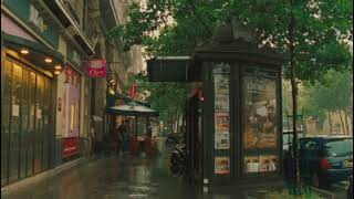 Gymnopédie no. 1 by Erik Satie in the pouring rain in a cafe in Paris. 1 HOUR LOOP
