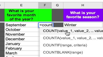 Using the COUNTIF Function in a Spreadsheet
