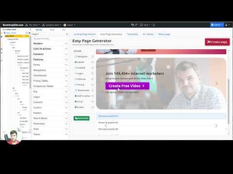 Easy page generator in Bootstrap 5 builder