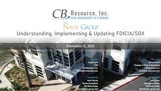 Understanding, Implementing & Updating FDICIA/SOX